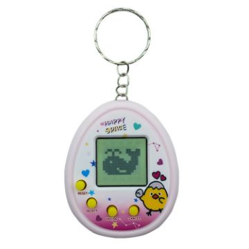 Feed Genie Pink Chick Electronic Pet Game Toy Keychain for Kids - 1