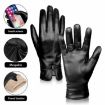 Women's Sheepskin Wool Fleece Lined Touchscreen Gloves, Size: S - 2