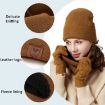 OZERO Black 3-In-1 Wool Set: Hat, Scarf & Gloves for Men & Women - 3