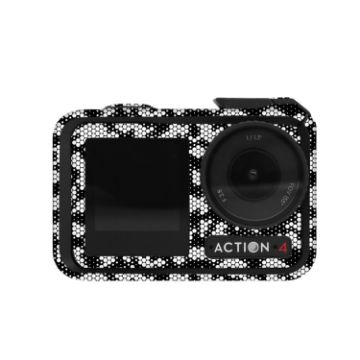 DJI Action 4 Camera Stickers: AC4-14 Snake Scale White - 1