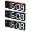 JX012 LED Electronic Clock Battery Plug-in Bedside Alarm (Blue) - 2