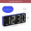 JX012 LED Electronic Clock Battery Plug-in Bedside Alarm (Blue) - 3