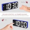 JX012 LED Electronic Clock Battery Plug-in Bedside Alarm (Blue) - 5