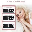JX012 LED Electronic Clock Battery Plug-in Bedside Alarm (Blue) - 6