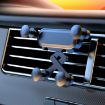 Gravity Car Phone Holder for Air Outlet - Black Smartphone Bracket - 2