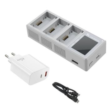 DJI Mini Pro YX 3-Way Charger Battery Manager with 65W EU Plug - 1