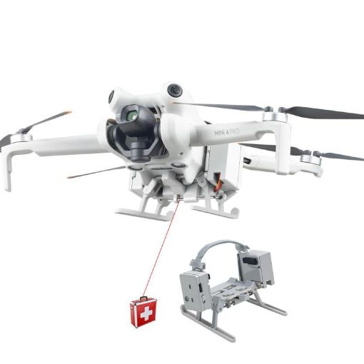 DJI Mini 4 Pro Airdrop System USB Charging Thrower Light Gray - 1