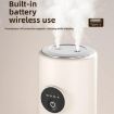 Portable Beige Dual Port Humidifier & Nightlight Air Purifier - 6
