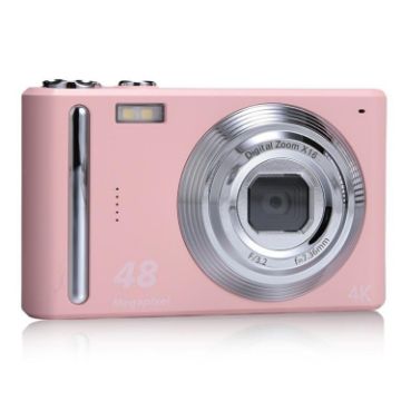 DC03H 4K HD Digital Camera, 2.4-Inch, 16X Zoom, Pink - 1
