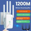 Urant U11 1200Mbps WiFi Repeater Amplifier, Dual-Band, UK Plug, Black - 2