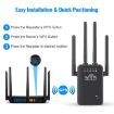 Urant U9 300Mbps WiFi Repeater, 2.4G, WPS, EU Plug, Black - 2