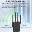 Urant U10 1200Mbps WiFi Repeater with 4 Antennas US Plug Black - 6