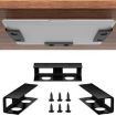 Under Desk Laptop and Tablet Mount Kit for Office Organization (Black) - 1