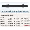 Black Universal Wall Mount Bracket for Sound Bars Up to 5.1" Wide - 5