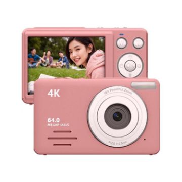 Anytek S7 4K HD Camera for Travel & Kids (Pink) - 1