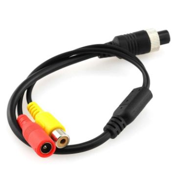 4 Pin Aviation Female to RCA Female Car Camera Adapter, 50cm Wire - 1