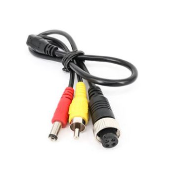 4 Pin Aviation Female to RCA Male DC Adapter Connector, 50cm Wire - 1