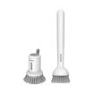 ecoco 2pcs Pot Washing Brush: Short & Long Handle, Simple White - 1