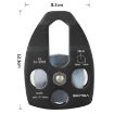 XINDA XD-8611 Outdoor Rescue Pulley with Bearing in Black - 3