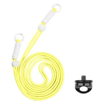 BRDRC Yellow White Knot Camera Strap with 1/4" Screw Lanyard - 1