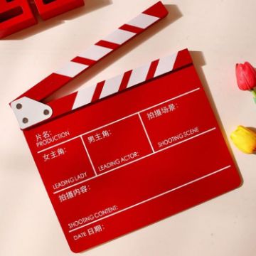 Large Red Wooden Director Board for Movies & Photography Props - 1