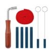 Blue Piano Tuning Tool Set - 8pcs Wrench & Stop Tape Accessories - 1