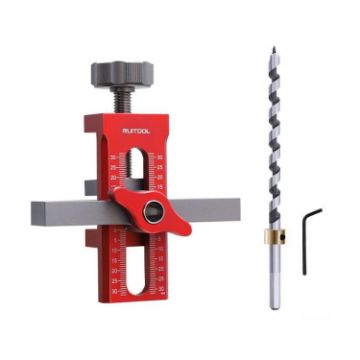 RUITOOL Adjustable Cabinet Door Installation Locator with 10mm Drill - 1