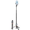 Mobile Phone Screen Mirroring Selfie Stick with Tripod Stand (Black) - 2