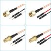 SMA Male to Dual DuPont Female RF Extension Cable (0.3m) - 2