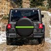16" Imitation Leather Tire Protector Cover w/ Reflective Stripes (FG-3 Green) - 6