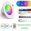 RGB+White Recessed Ceiling Lamp 10W 220V with Remote Control - 2