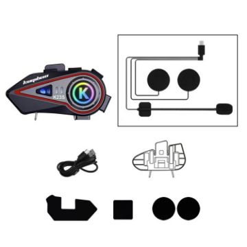 Kuqibao K23S Motorcycle Helmet Bluetooth Earphones with Intercom - 1