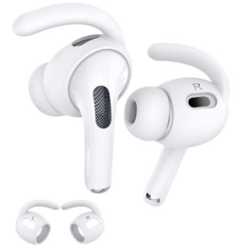 AhaStyle PT189 Ear Caps & Hooks for AirPods Pro 2 (White Large) - 1