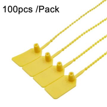 Yellow Beaded Type Plastic Security Seals - 100pcs Pack - 1
