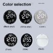 WiFi LED RGB Wall Clock: App Control, Alarm, Black Surface - 3