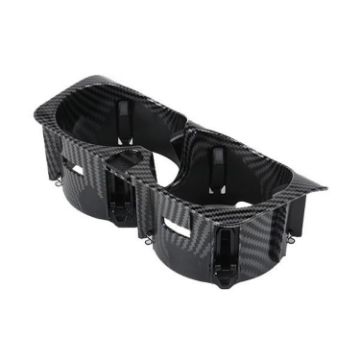 Mercedes-Benz W205/W253/W213 Cup Holder Black Carbon Fiber - 1