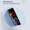 Dynamic RGB Alarm Clock: 11 Colors, 6 Brightness Levels (Black Shell) - 3