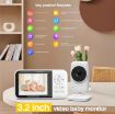 3.2" LCD Wireless Baby Monitor, 2-Way Audio, Night Vision, UK Plug - 2