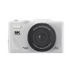 W1 5K HD 75MP Camera, 18X Zoom WiFi Recorder, Flip Screen (White) - 1