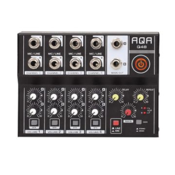 Q48 8 Channel Audio Mixer Console with Digital Reverberator Effects - 1