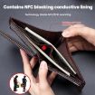 BULL CAPTAIN 0203 Black RFID Cowhide Anti-theft Wallet Vertical - 6