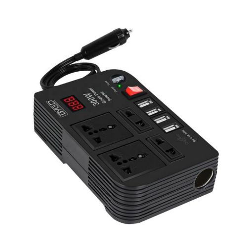 300W Car Inverter DC 12V to AC 220V USB Charging Adapter E8982 - 1