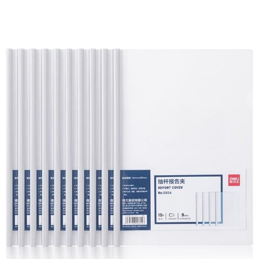 Deli 10pcs A4 Lever Arch File Binder, 9mm Spine, 80 Sheets, Random Color - 1