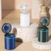 F98 Plug-in Green Fan Humidifier with Lights for Desk or Bedroom - 2