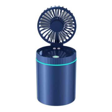 F98 Spray Cooling Fan & Humidifier with Lights - Plug-in Blue - 1
