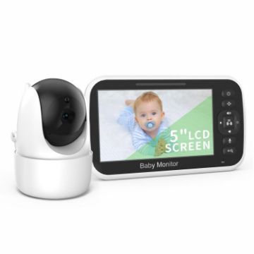 5" LCD Baby Monitor with Auto Night Vision and UK Plug - 1