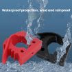 Adjustable Rubber Clamp: 2 Red & 2 Black Car Quick-Fix Clips - 6