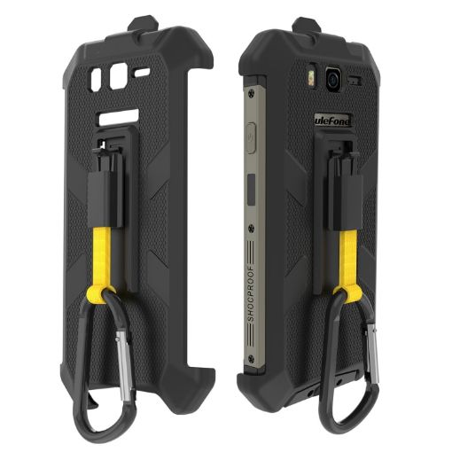 Ulefone Armor 20WT Back Clip Phone Case with Carabiner (Black) - 1