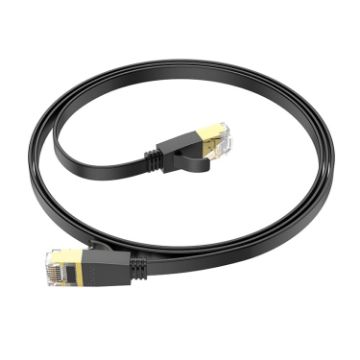 hoco US07 Black 1m Cat 6 Gigabit Flat Cable Pure Copper - 1