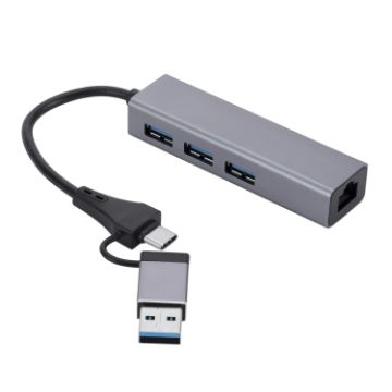 USB3.0 Type-C to Gigabit Network Port + 3 USB HUB SL-006 - 1